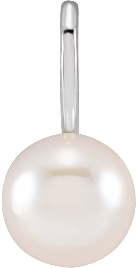 14K Yellow Gold Cultured Black Akoya Pearl Charm/Pendant
