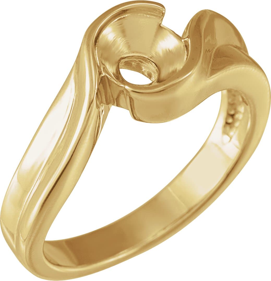 10K Rose Gold 5.2 mm Solitaire Engagement Ring Mounting