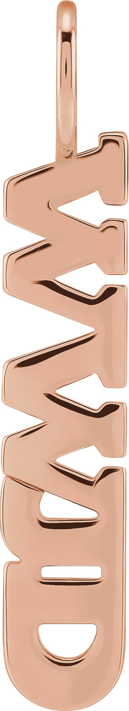 14K Rose Gold WWJD Charm/Pendant