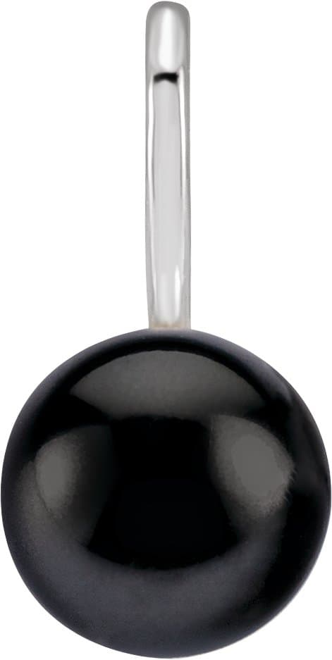 Sterling Silver Cultured Black Akoya Pearl Charm/Pendant