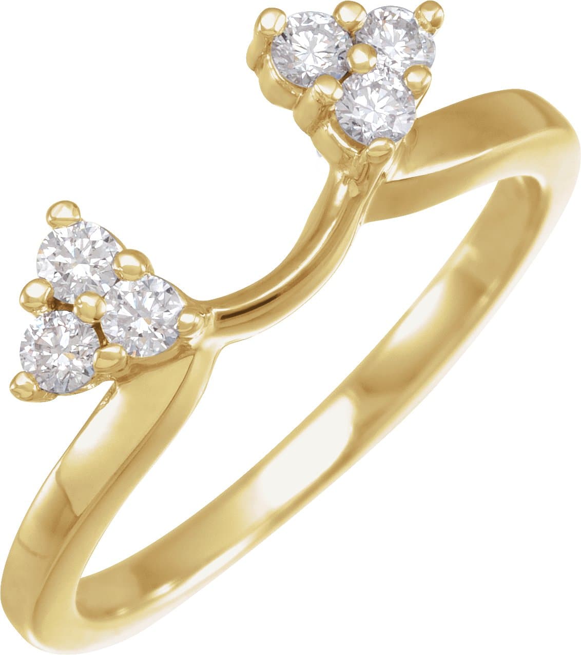 14K White 1/4 CTW Lab Grown Diamond Wrap-Style Ring Enhancer