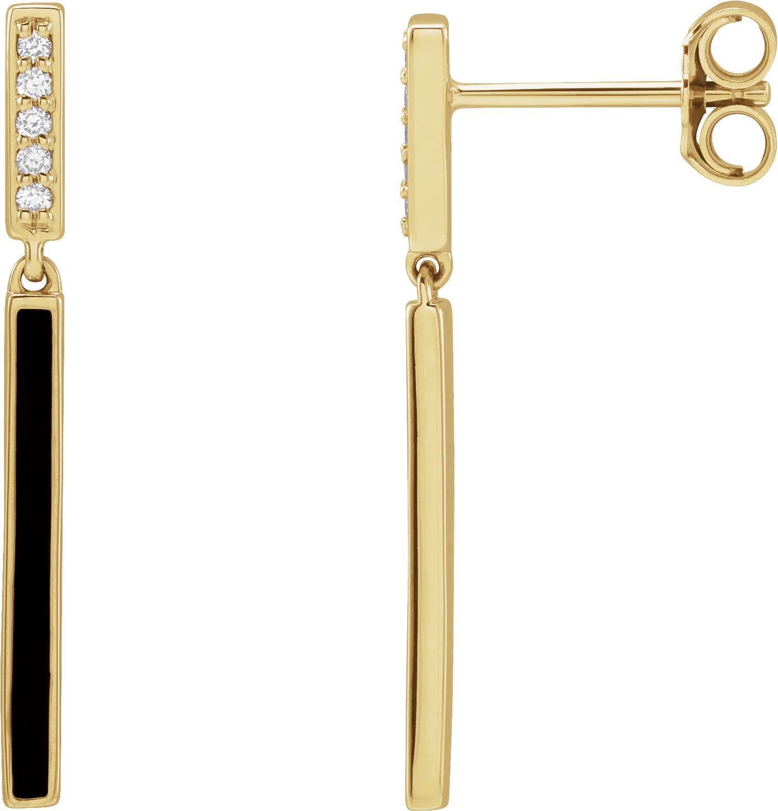 Enamel Bar Earrings