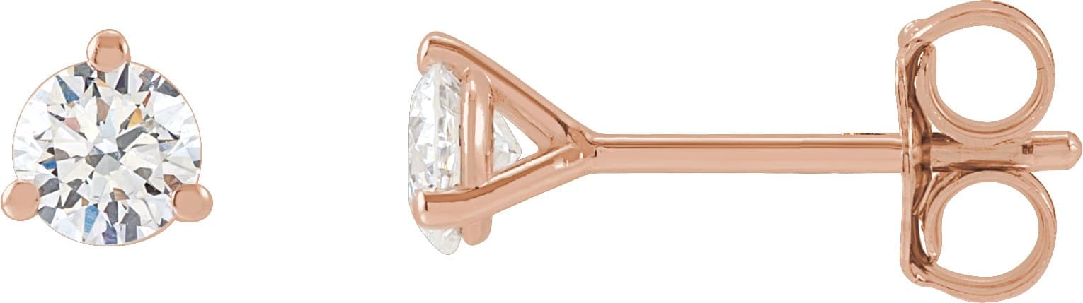 14K Rose 1 1/5 CTW Lab-Grown Diamond Stud Earrings