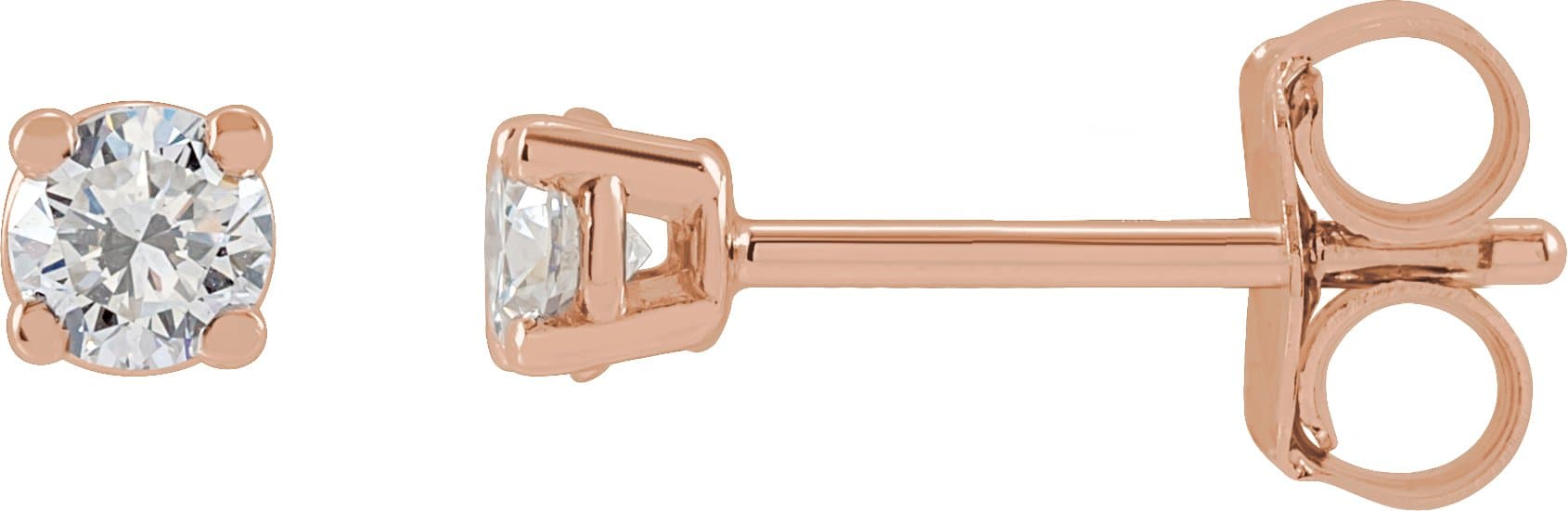 14K Rose 1 1/2 CTW Lab-Grown Diamond Earrings