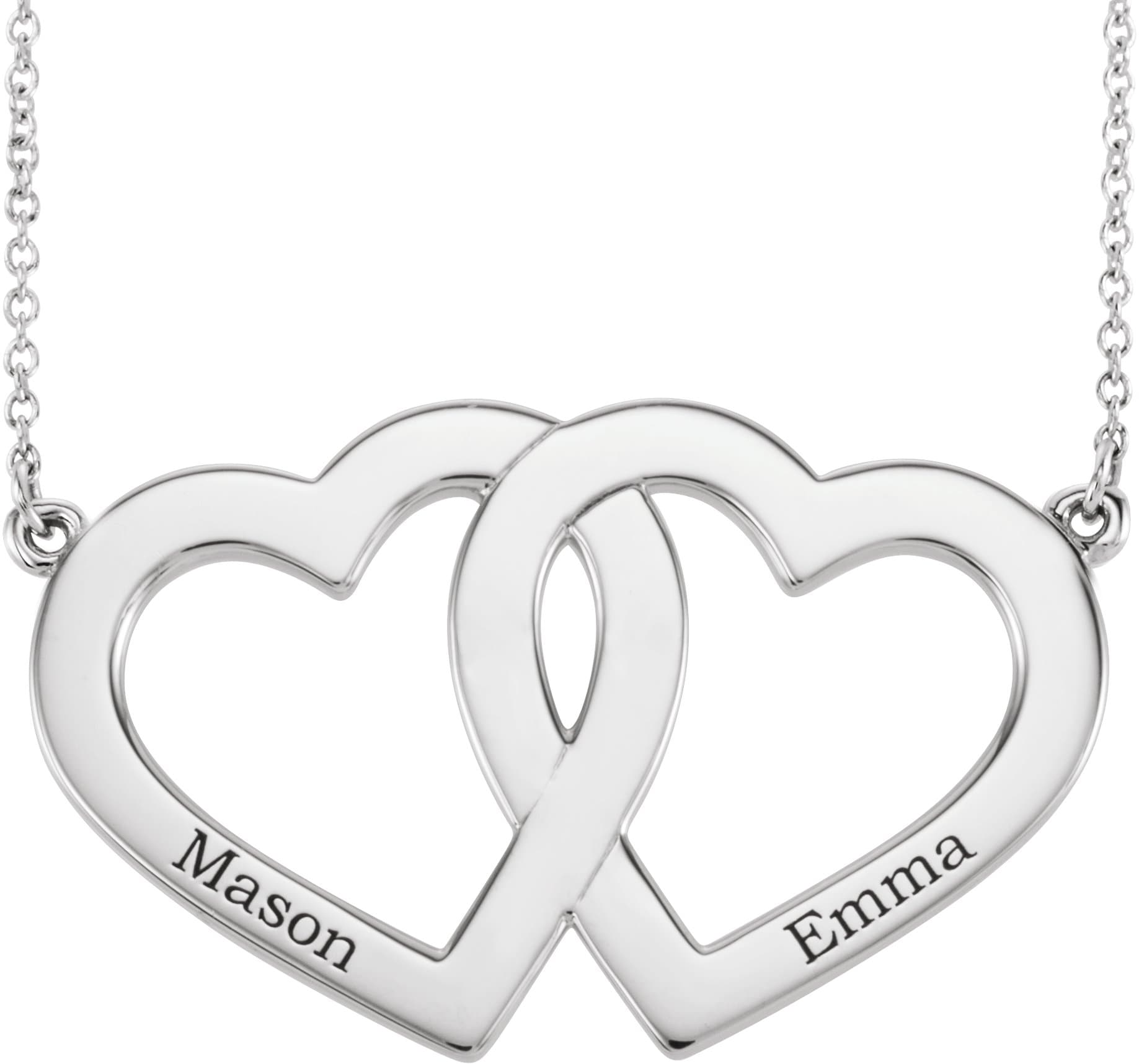Family Engravable Heart Necklace view 3