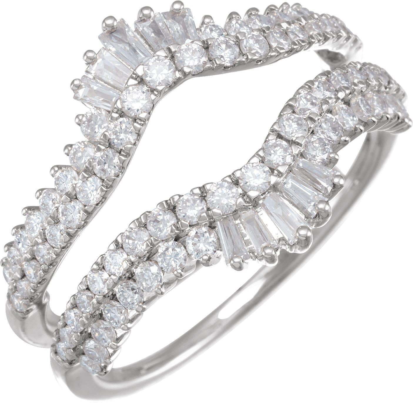 14K Rose 1 CTW Natural Diamond Ring Guard