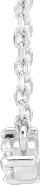 Three-Stone Bar Necklace or Center view 2