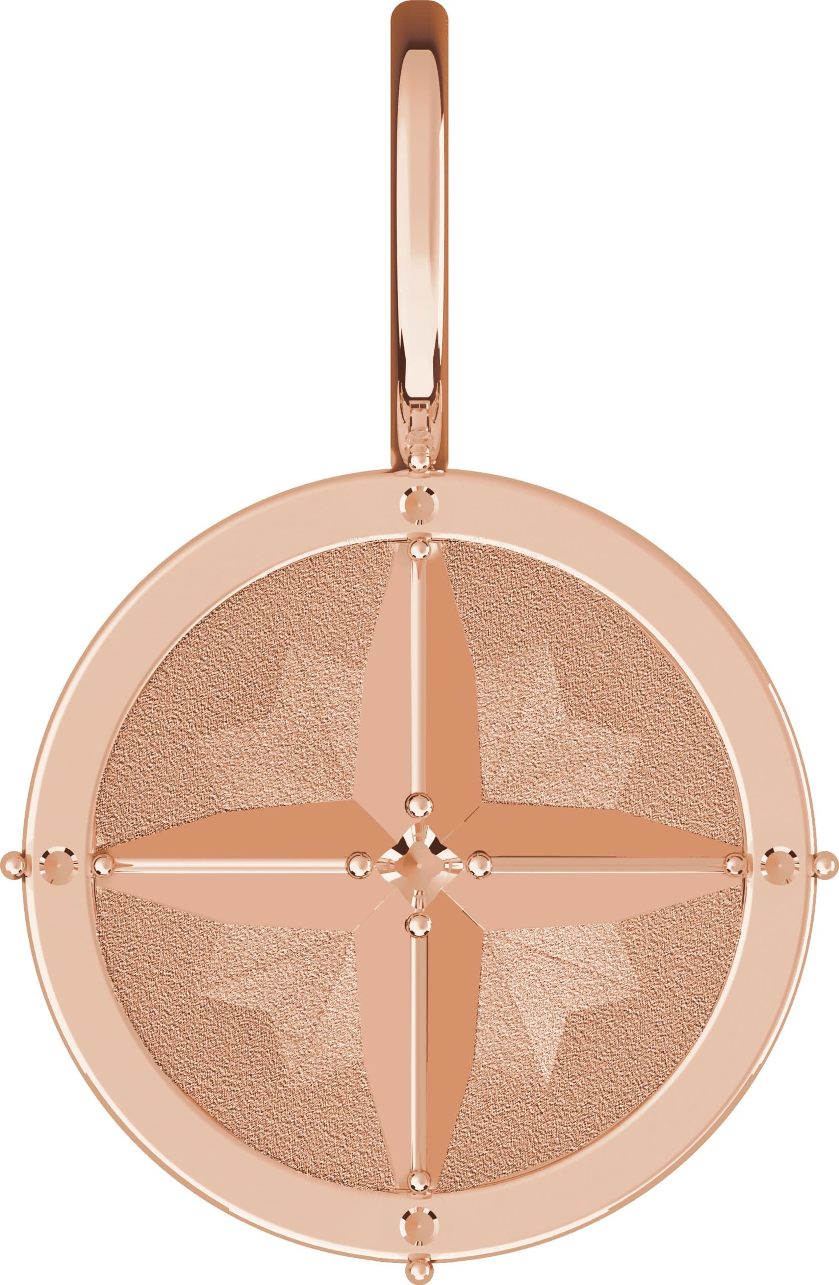 Platinum .03 CTW Natural Diamond Compass Charm/Pendant