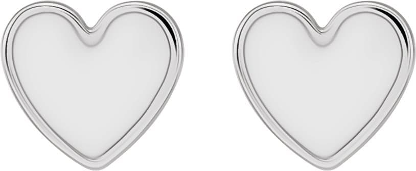 Enamel Heart Earrings view 2