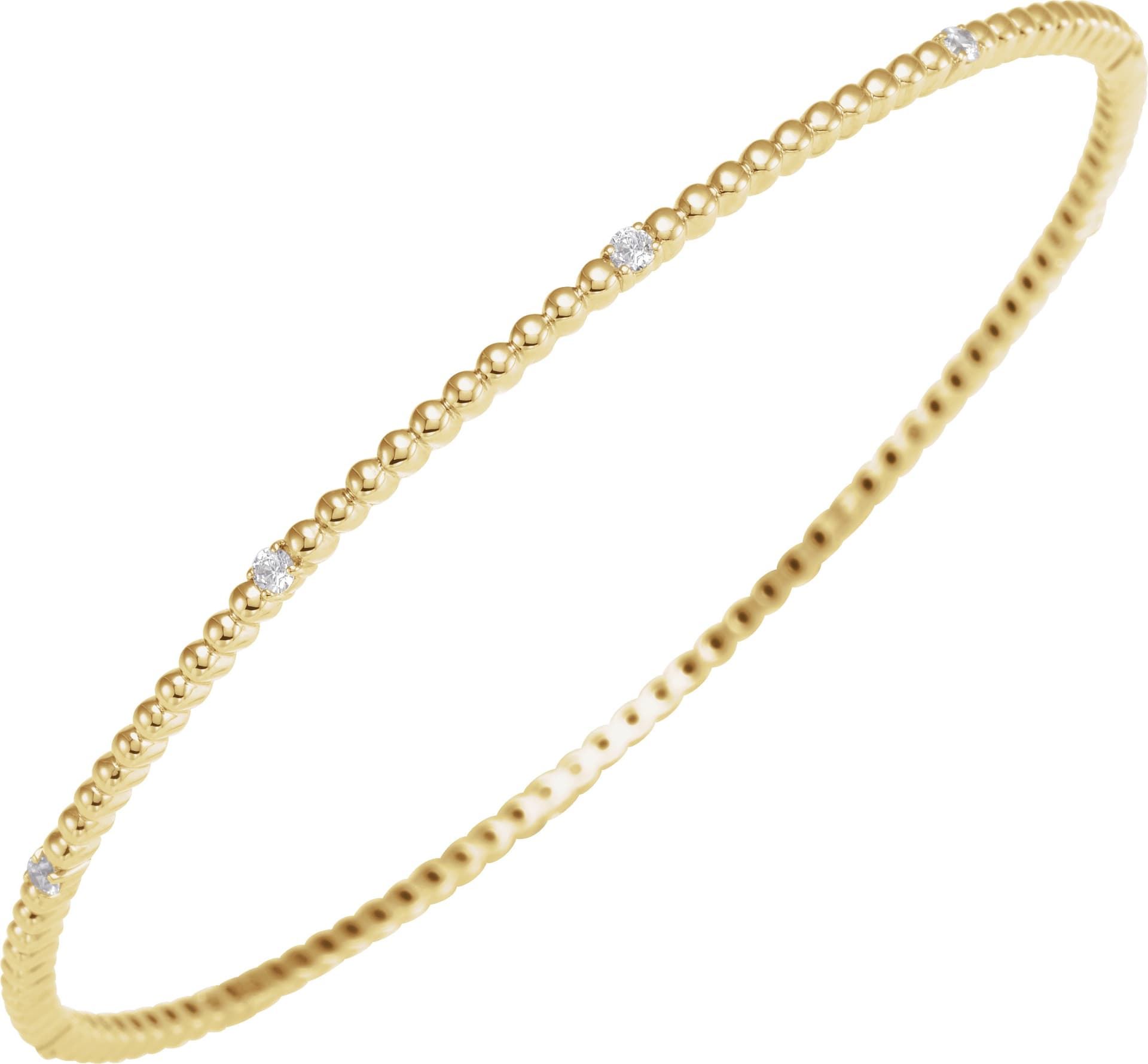 Accented Beaded Bangle Bracelet view 2
