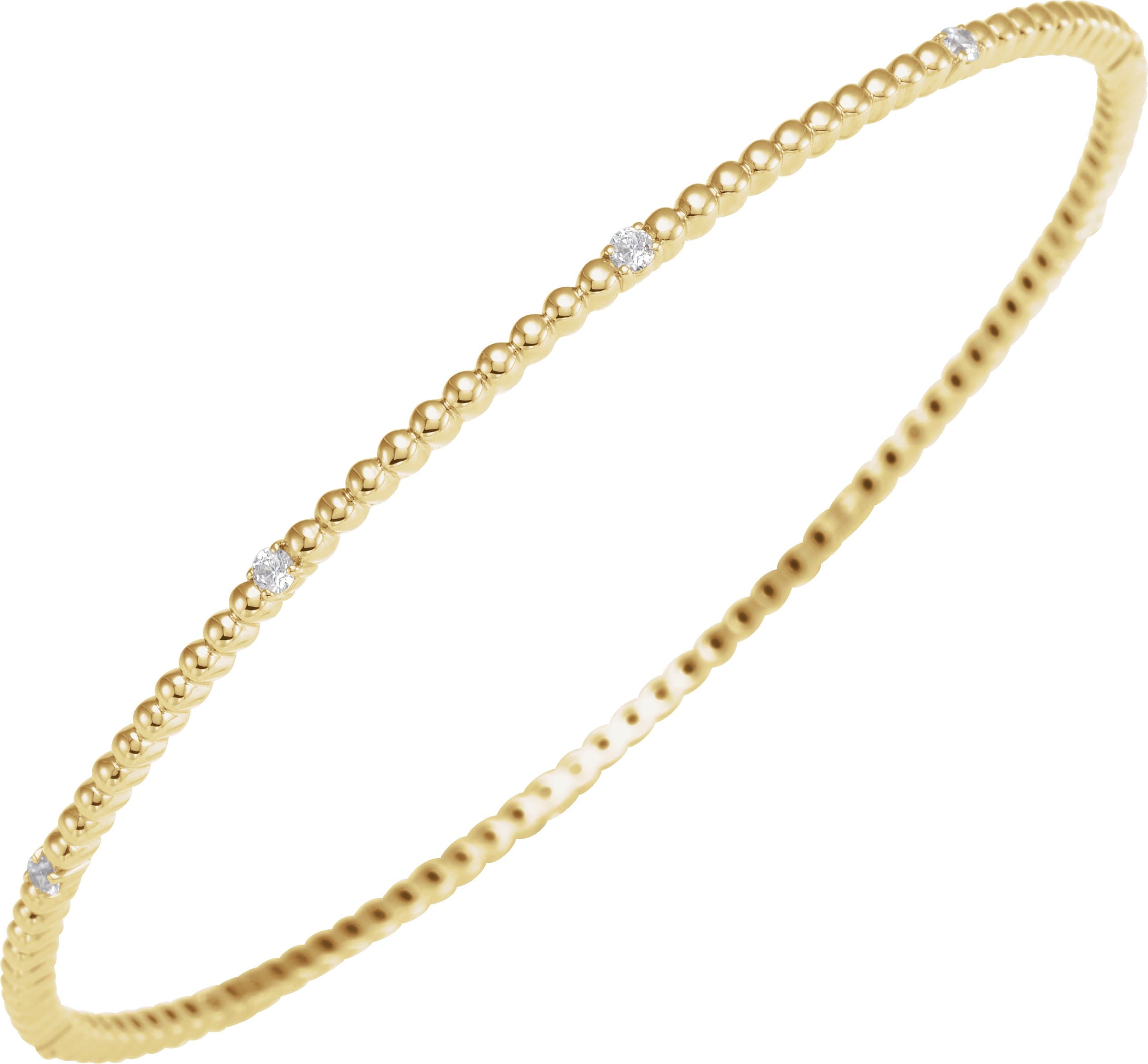 Accented Beaded Bangle Bracelet view 2