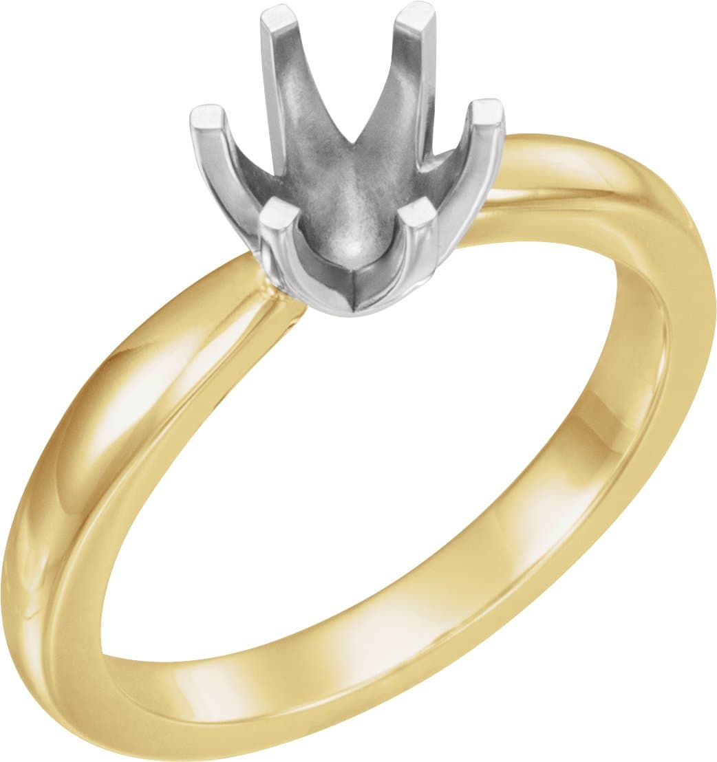 10K Rose Gold 5.2 mm Round Medium 6-Prong Solstice Solitaire® Ring Mounting