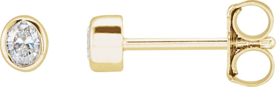 14K Rose 1/10 CTW Lab-Grown Diamond Bezel-Set Earrings