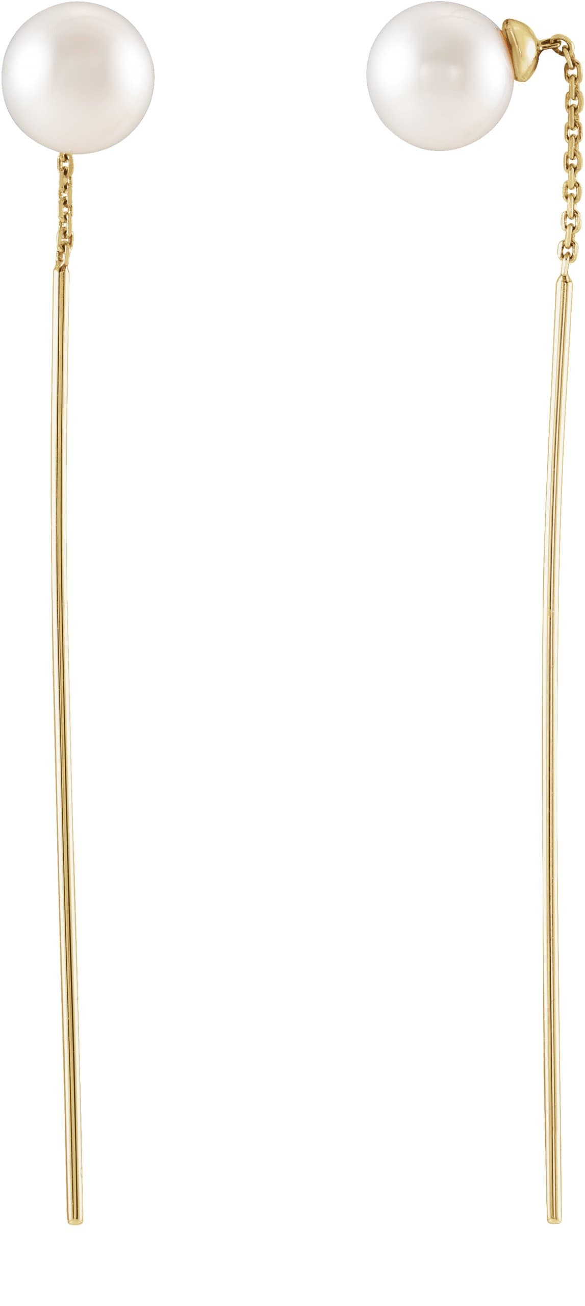 Pearl Threader Earrings view 1