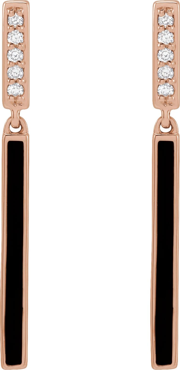 Enamel Bar Earrings view 2