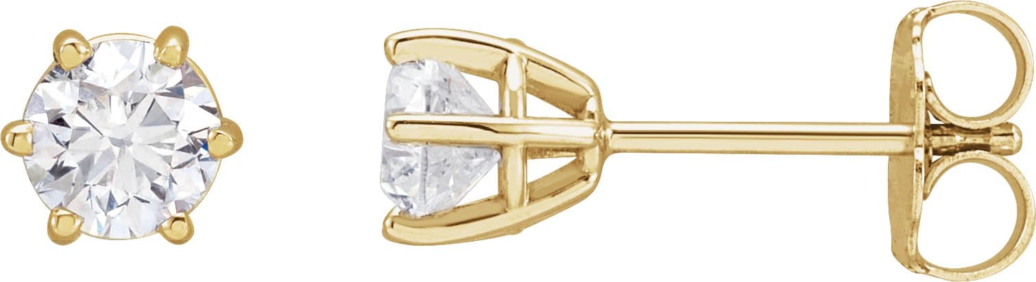 14K Rose 1 1/2 CTW Lab-Grown Diamond Earrings
