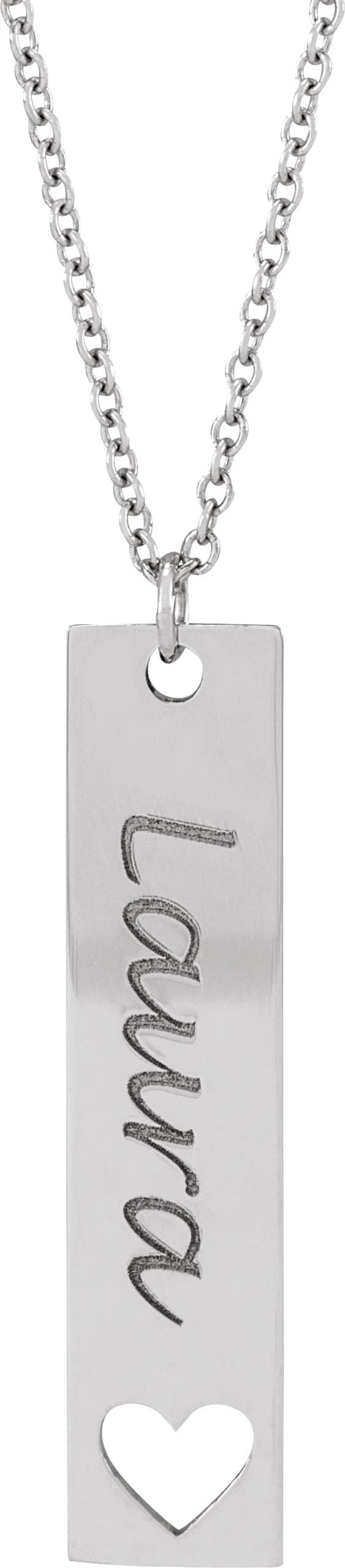 Engravable Bar Necklace or Pendant view 2