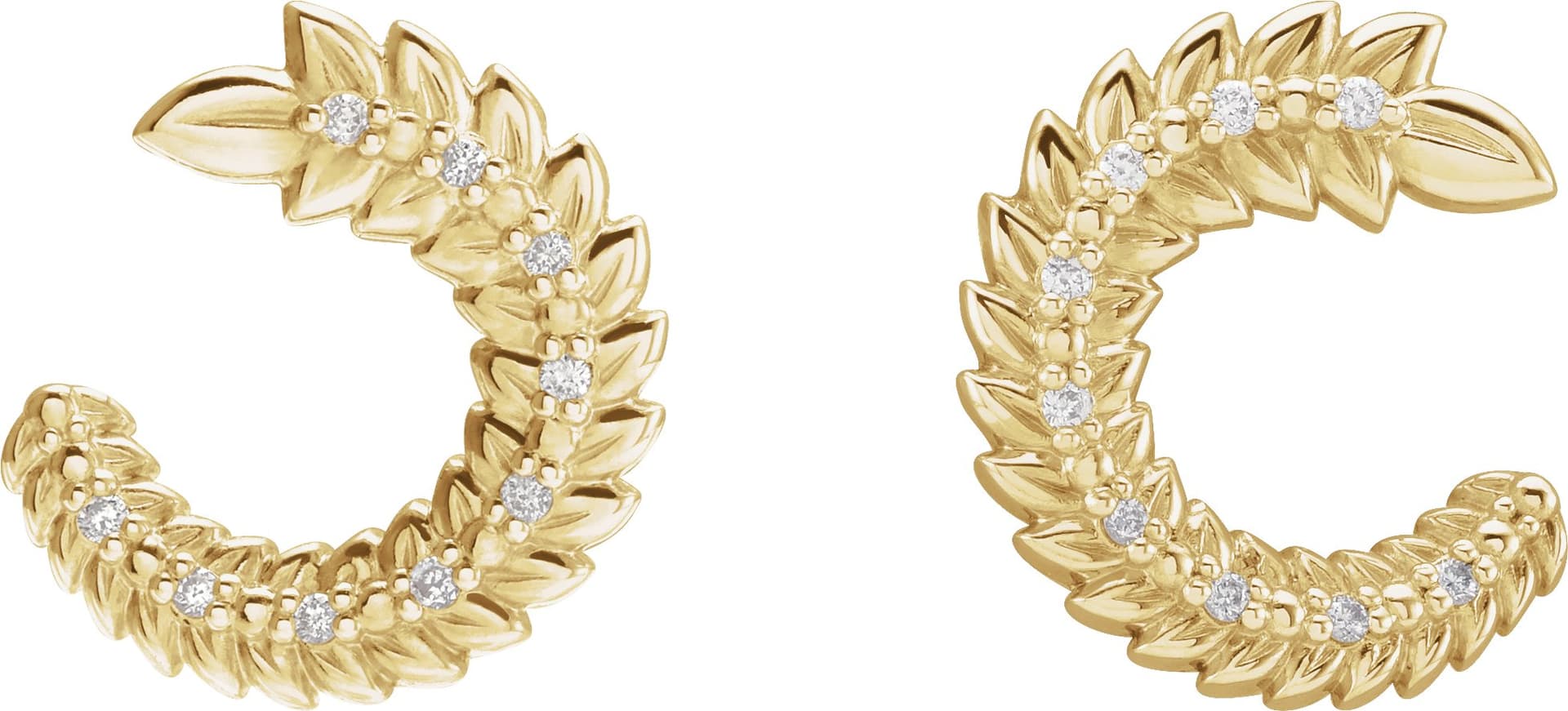 Floral Front-Back Hoop Earrings view 2