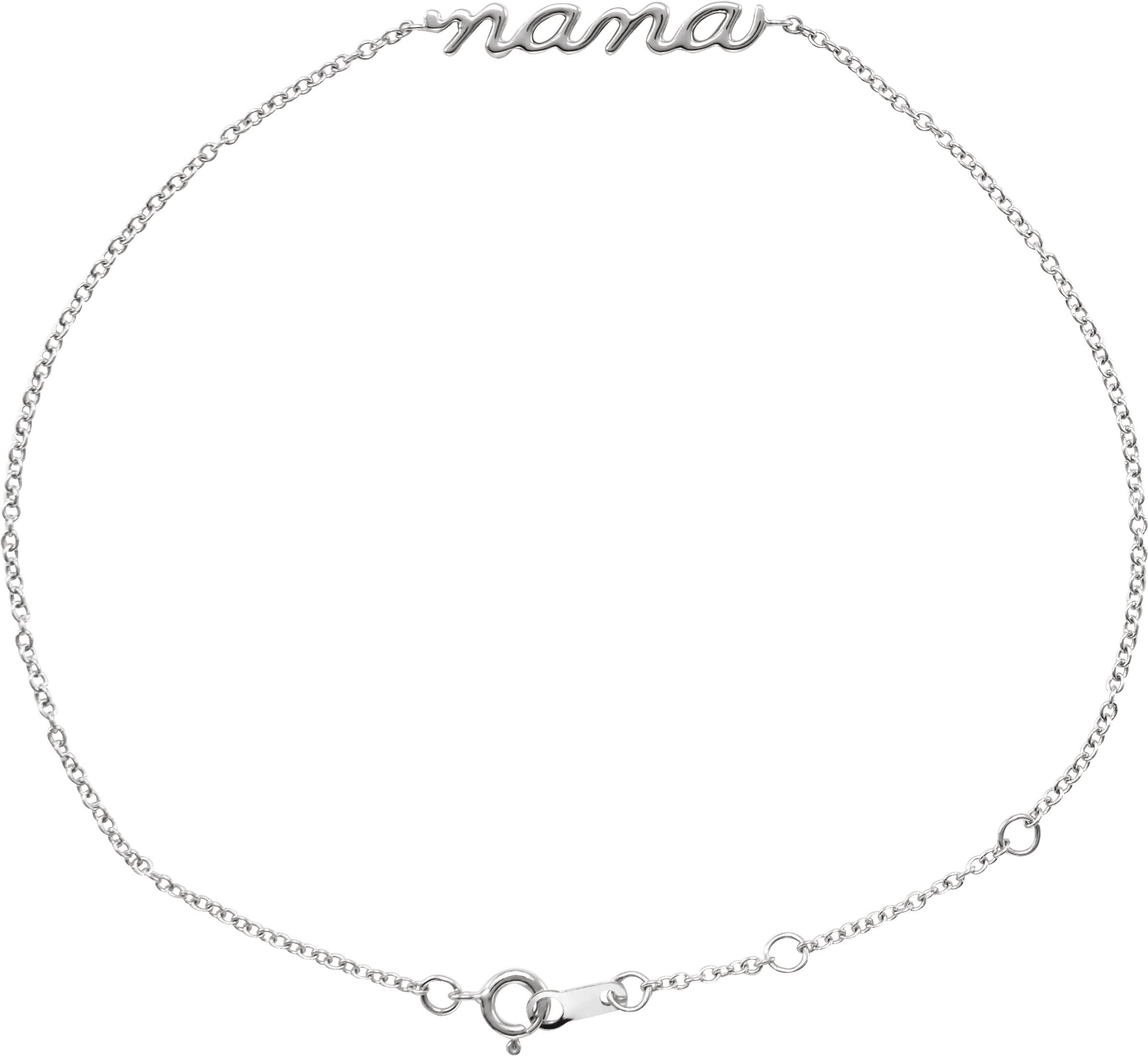 14K Rose Lowercase Script Nana Bracelet