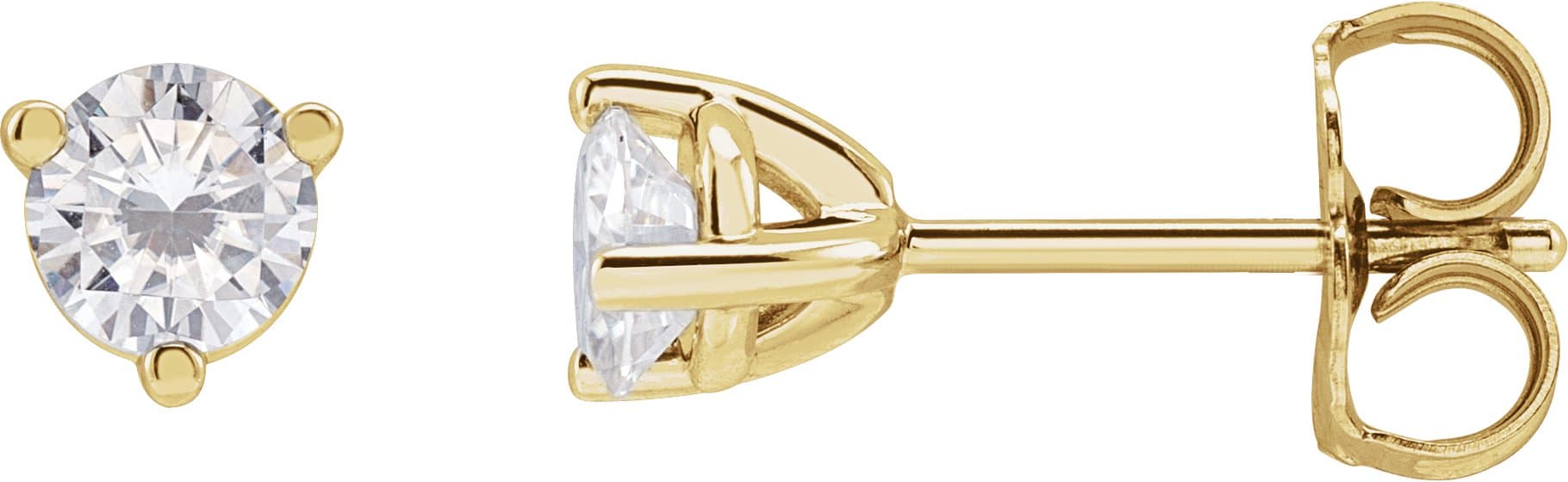 14K Rose 4 mm Round Stuller Lab-Grown Moissanite™ Earrings