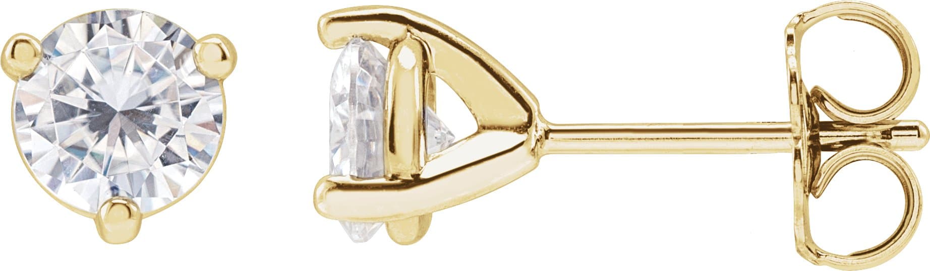 14K Rose 4 mm Round Stuller Lab-Grown Moissanite™ Earrings