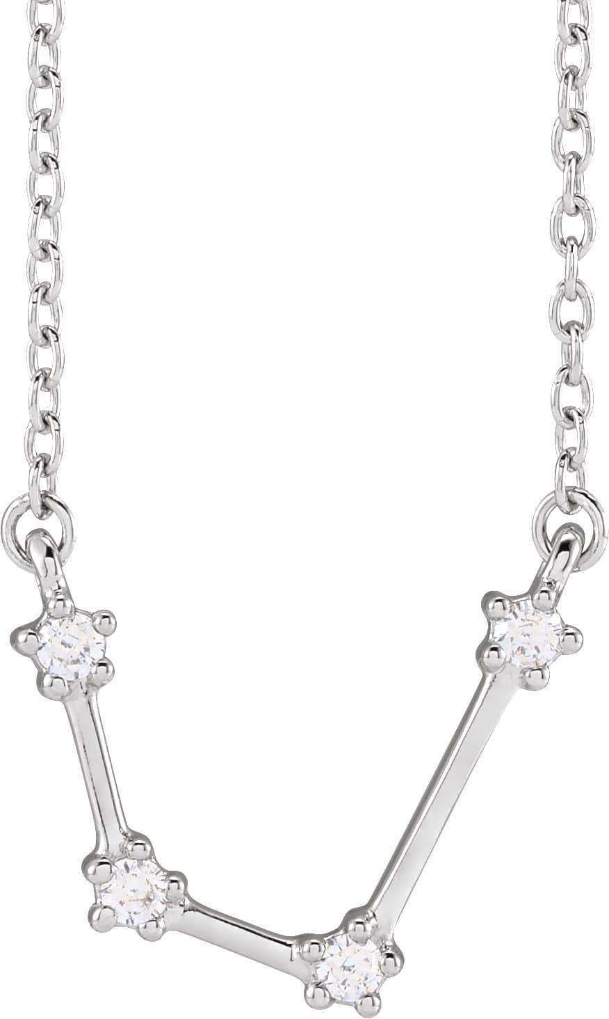 14K Rose .08 CTW Natural Diamond Aries 16-18" Necklace
