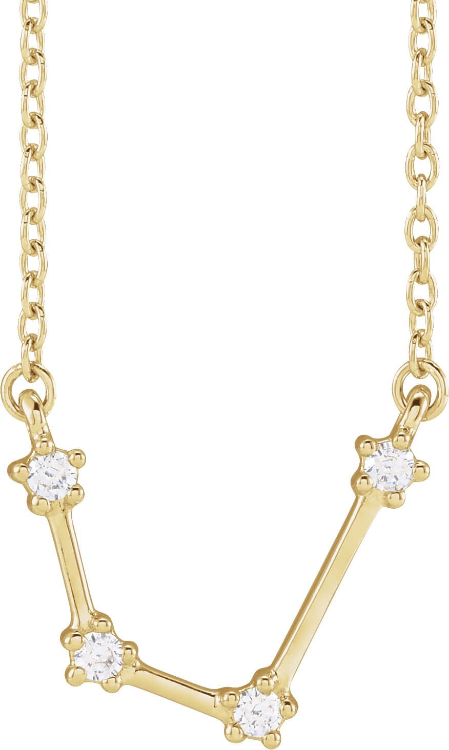 14K Rose .08 CTW Natural Diamond Aries 16-18" Necklace