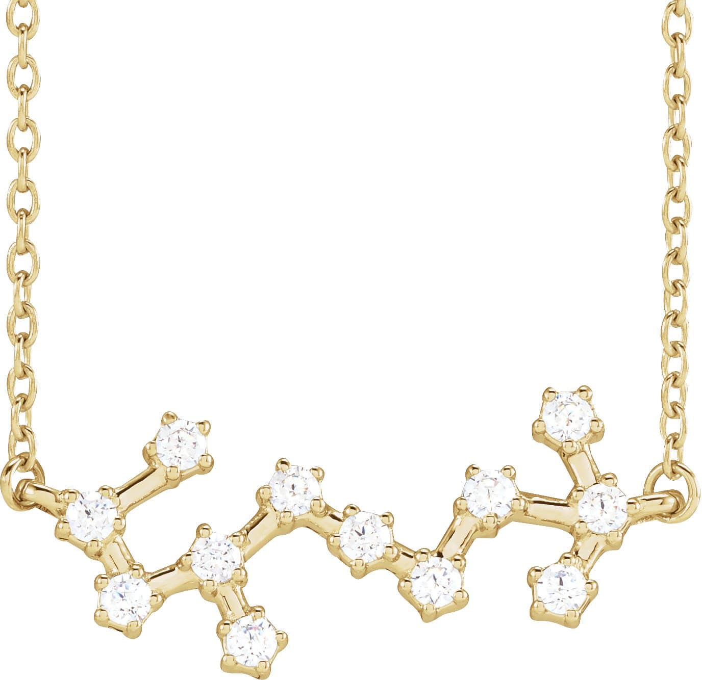 14K Rose .08 CTW Natural Diamond Aries 16-18 Necklace