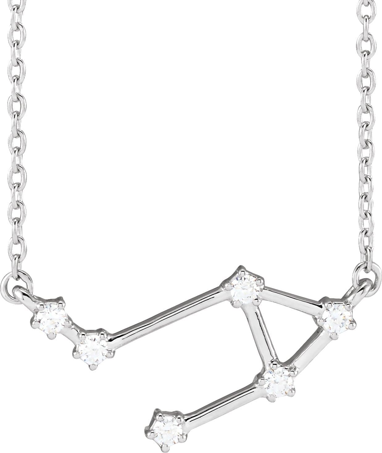 14K Rose .08 CTW Natural Diamond Aries 16-18 Necklace