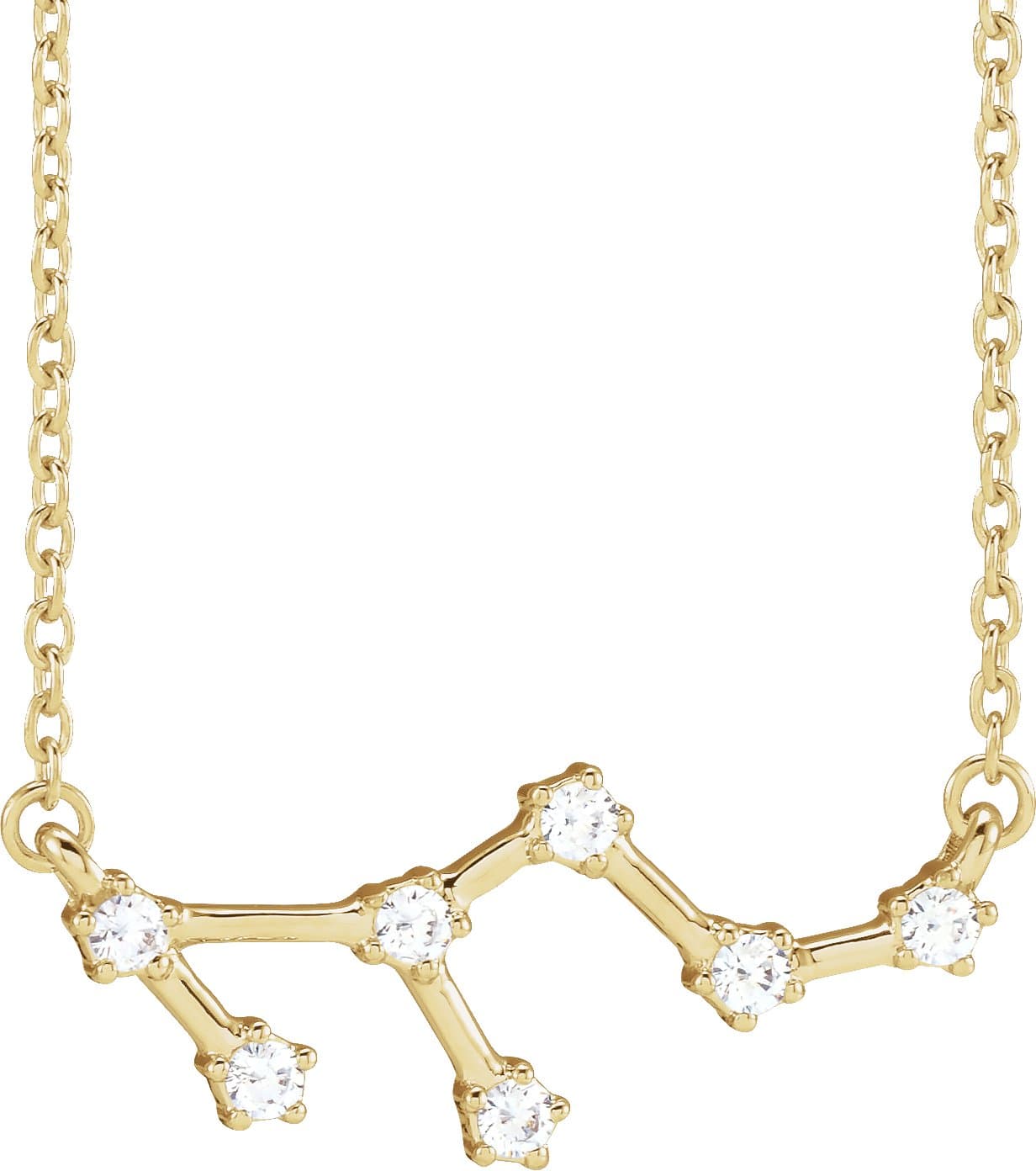 14K Rose .08 CTW Natural Diamond Aries 16-18 Necklace
