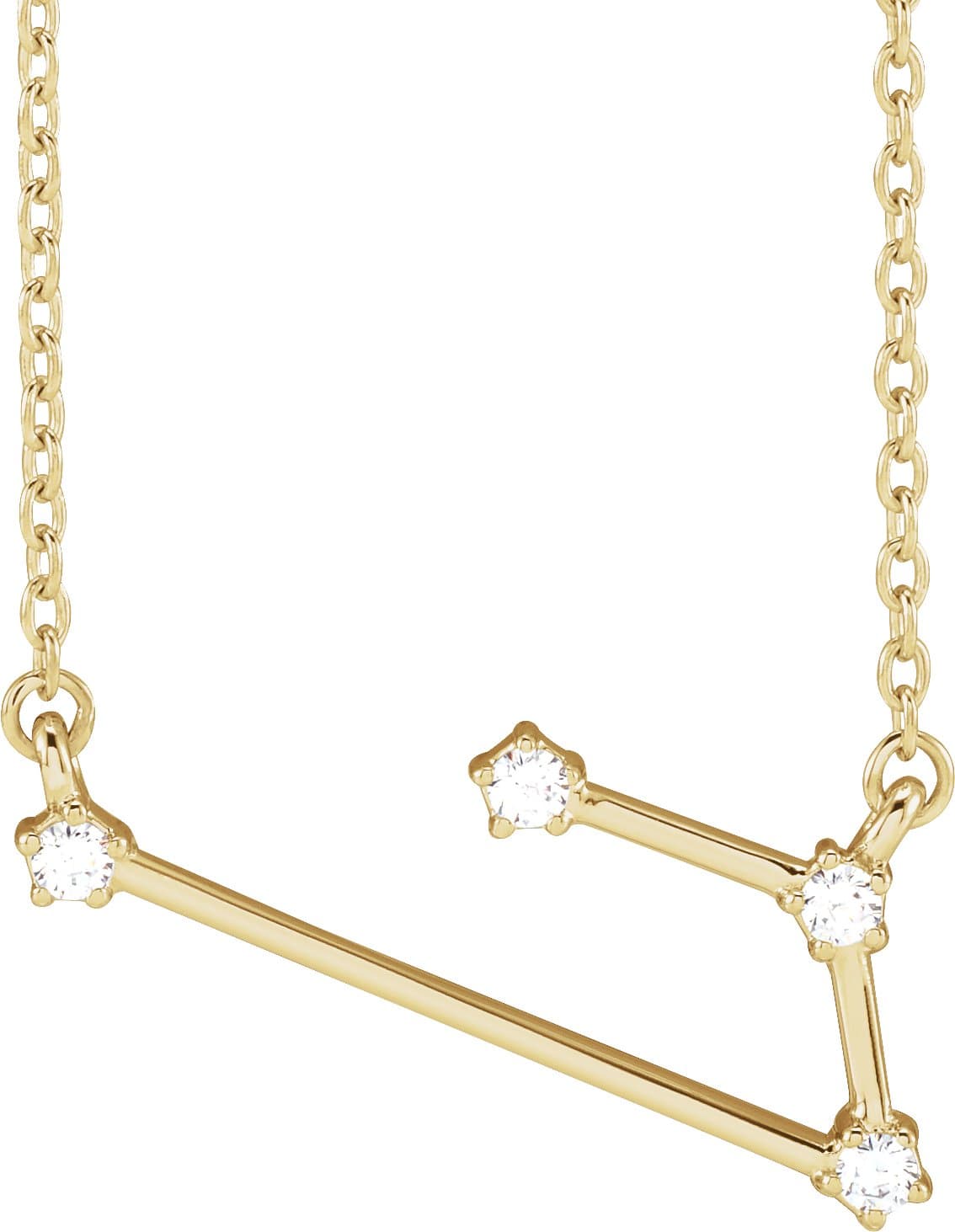 14K Rose .08 CTW Natural Diamond Aries 16-18" Necklace