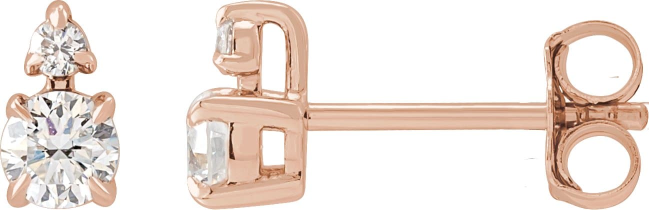 14K Rose 1 CTW Lab-Grown Diamond Earrings