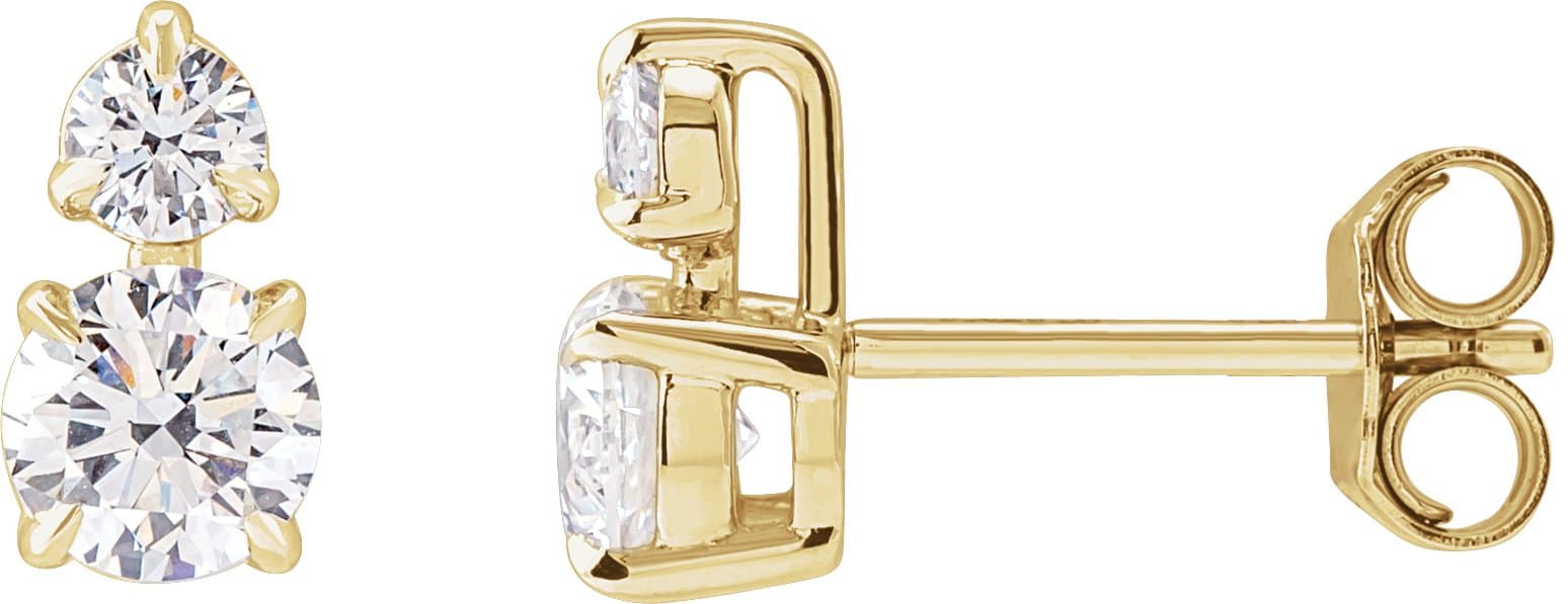 14K Rose 1 CTW Lab-Grown Diamond Earrings