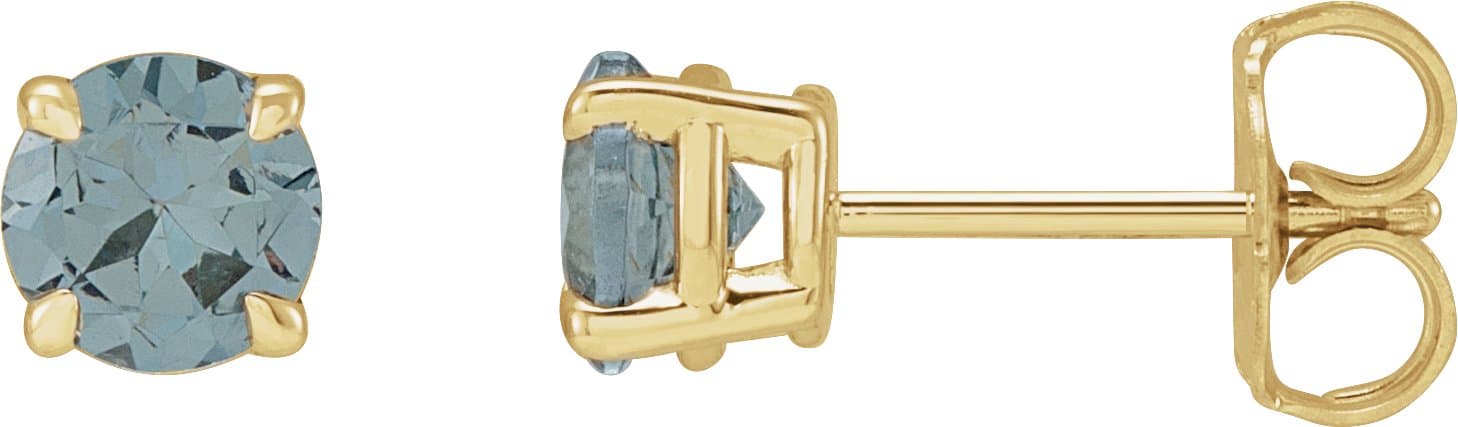 14K Rose Gray Spinel Earrings