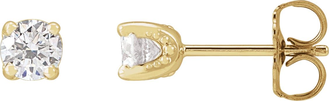 14K Rose 1/2 CTW Lab-Grown Diamond Stud Earrings