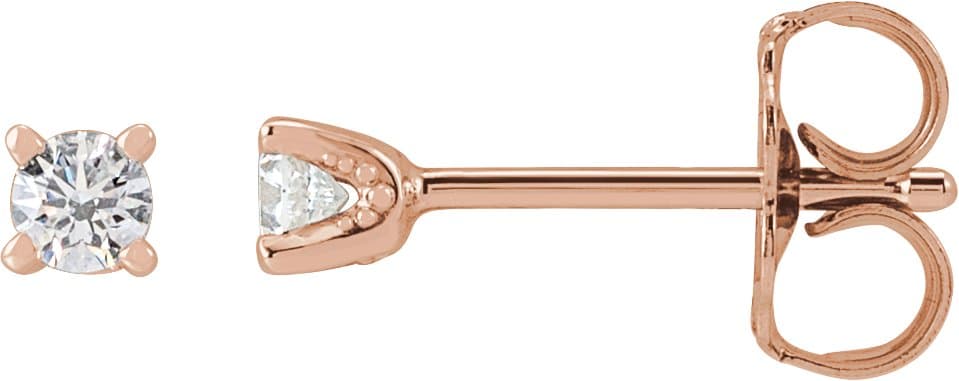 14K Rose 1/2 CTW Lab-Grown Diamond Stud Earrings