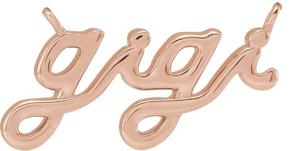 10K Rose Gold 14.88x7.93 mm Gigi Necklace Center
