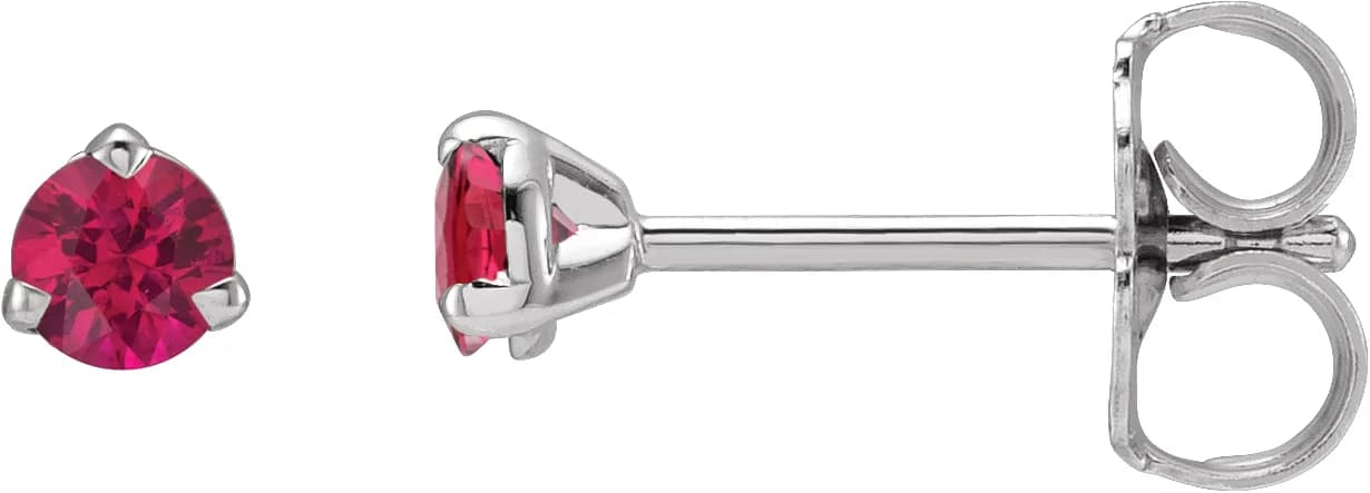 Round 3-Prong Claw Stud Earrings, view 2