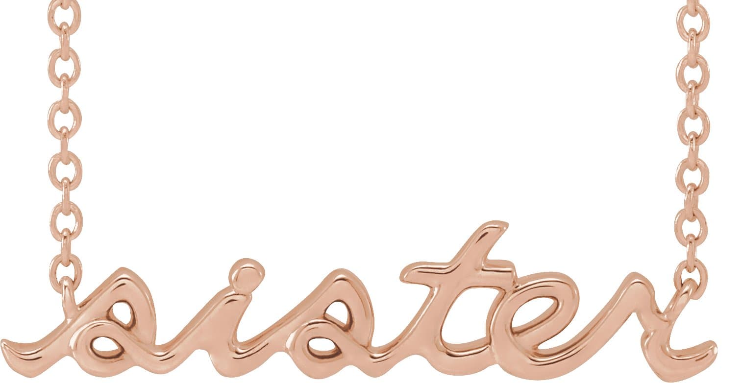 14K Rose Sister 18 Necklace
