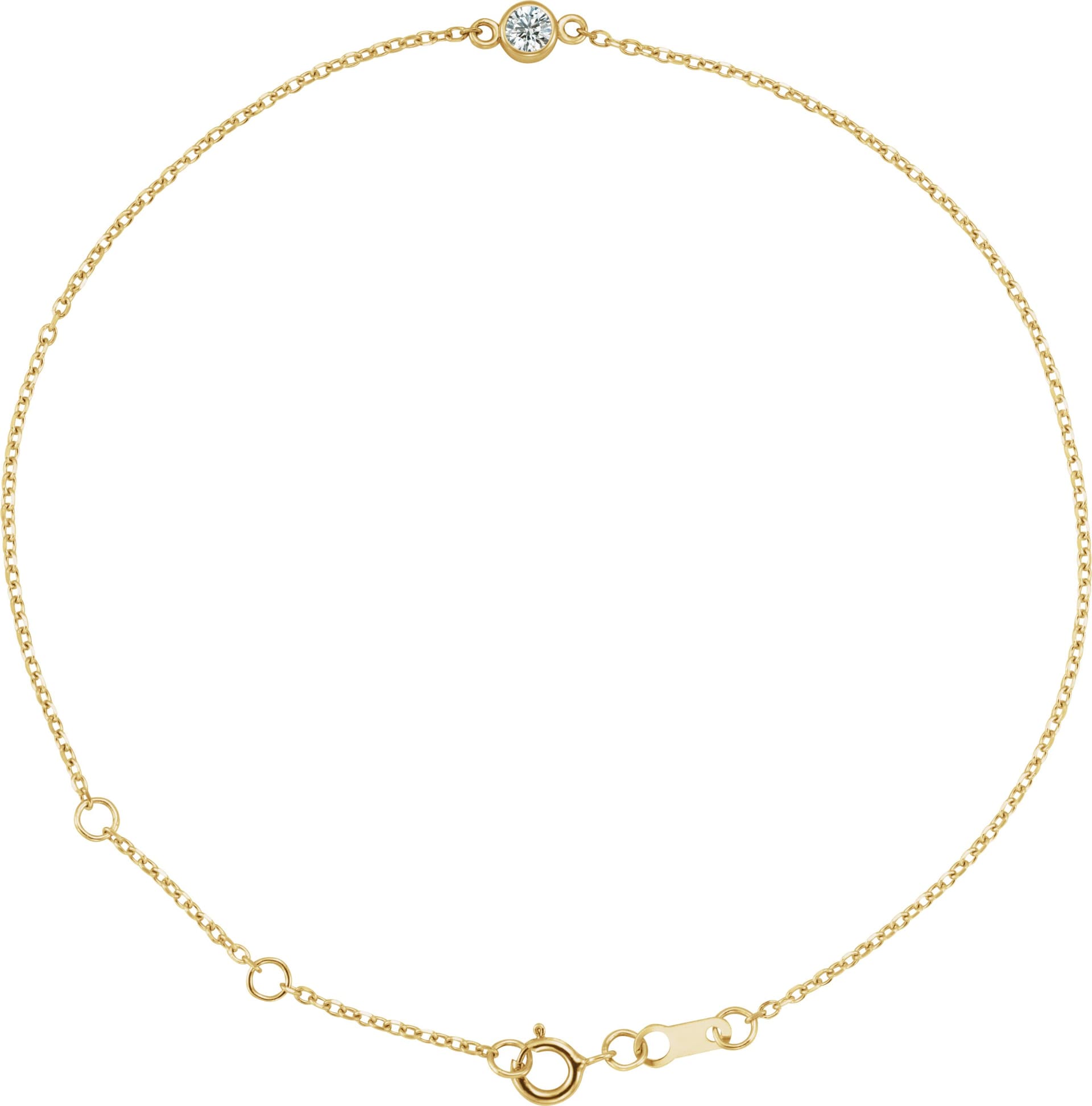 14K Rose 1/10 CT Natural Diamond 6 1/2-7 1/2 Bracelet