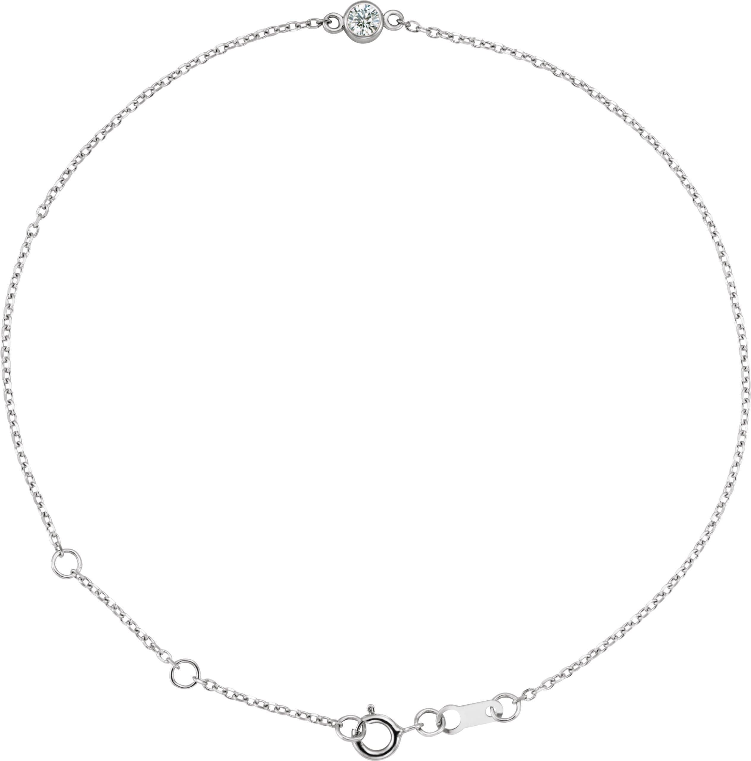 14K Yellow Gold Natural Diamond 6 1/2-7 1/2" Bracelet