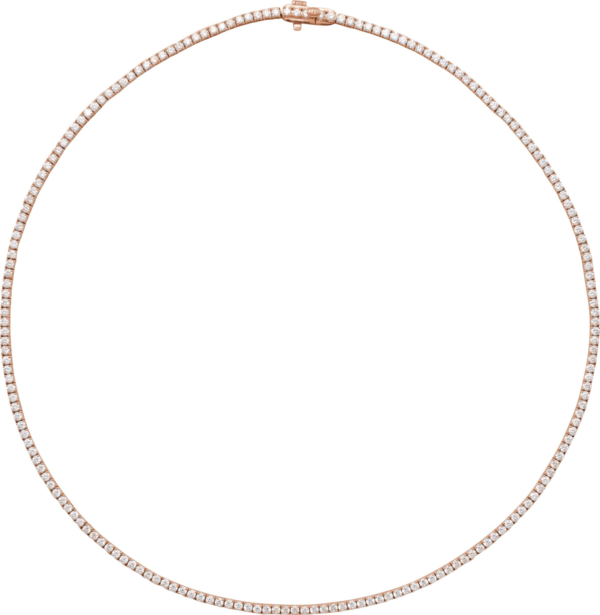 14K Yellow Gold 5 7/8 CTW Natural Diamond Line 16" Necklace