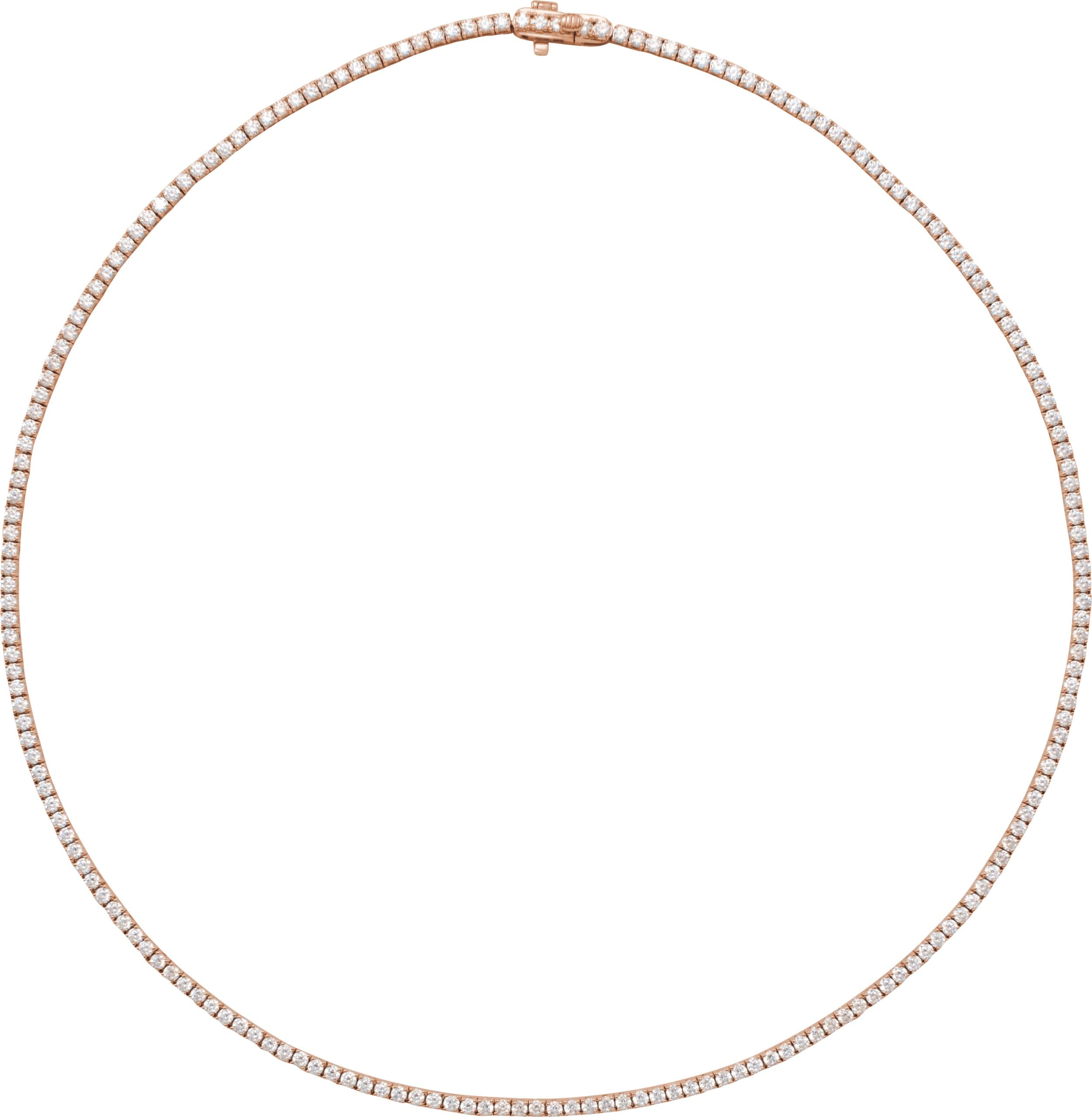 14K Rose 5 7/8 CTW Lab-Grown Diamond Line 16 Necklace
