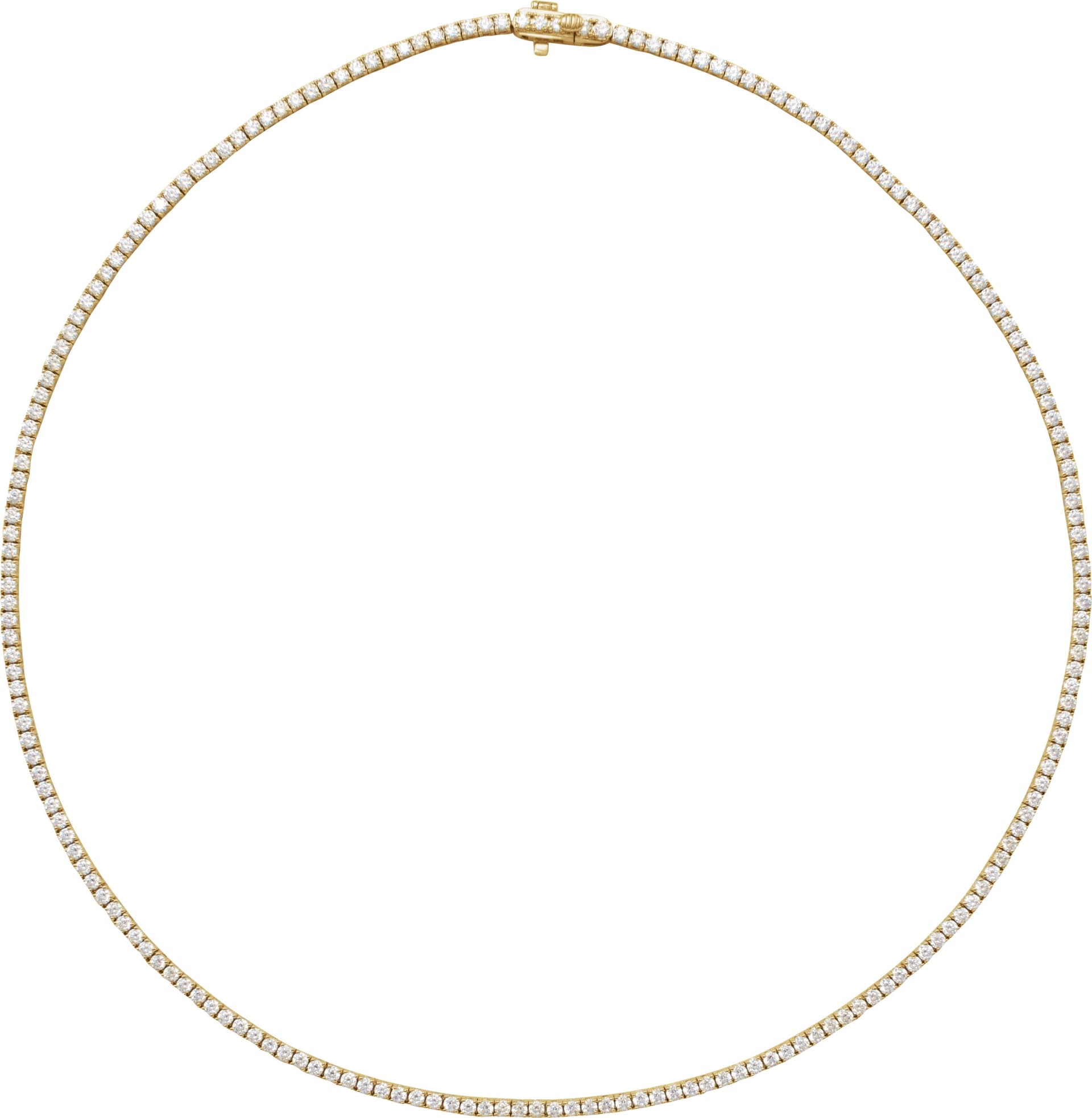 14K Yellow Gold 5 7/8 CTW Natural Diamond Line 16" Necklace