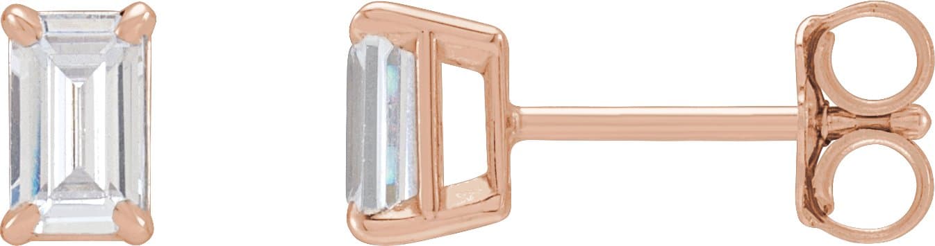 14K Rose 1 1/2 CTW  Lab-Grown Diamond Earrings