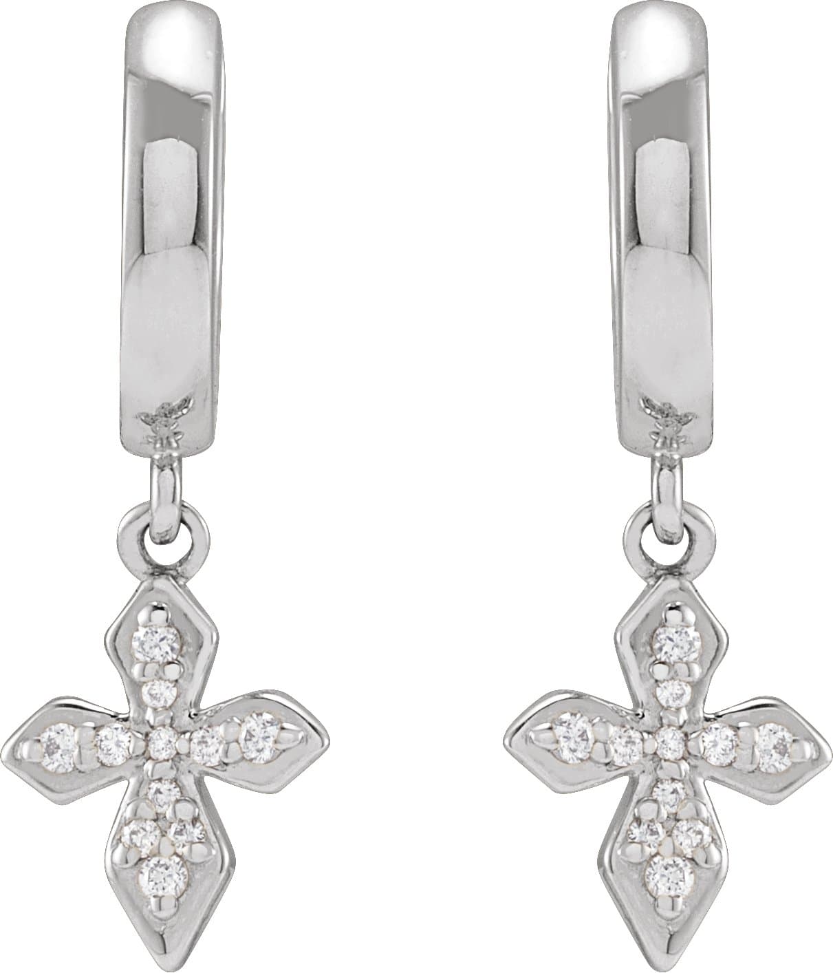 Cross Hoop Earrings view 2