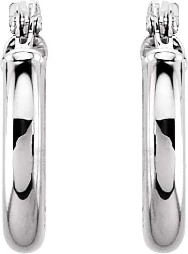 Tube Hoop Earrings, view 3