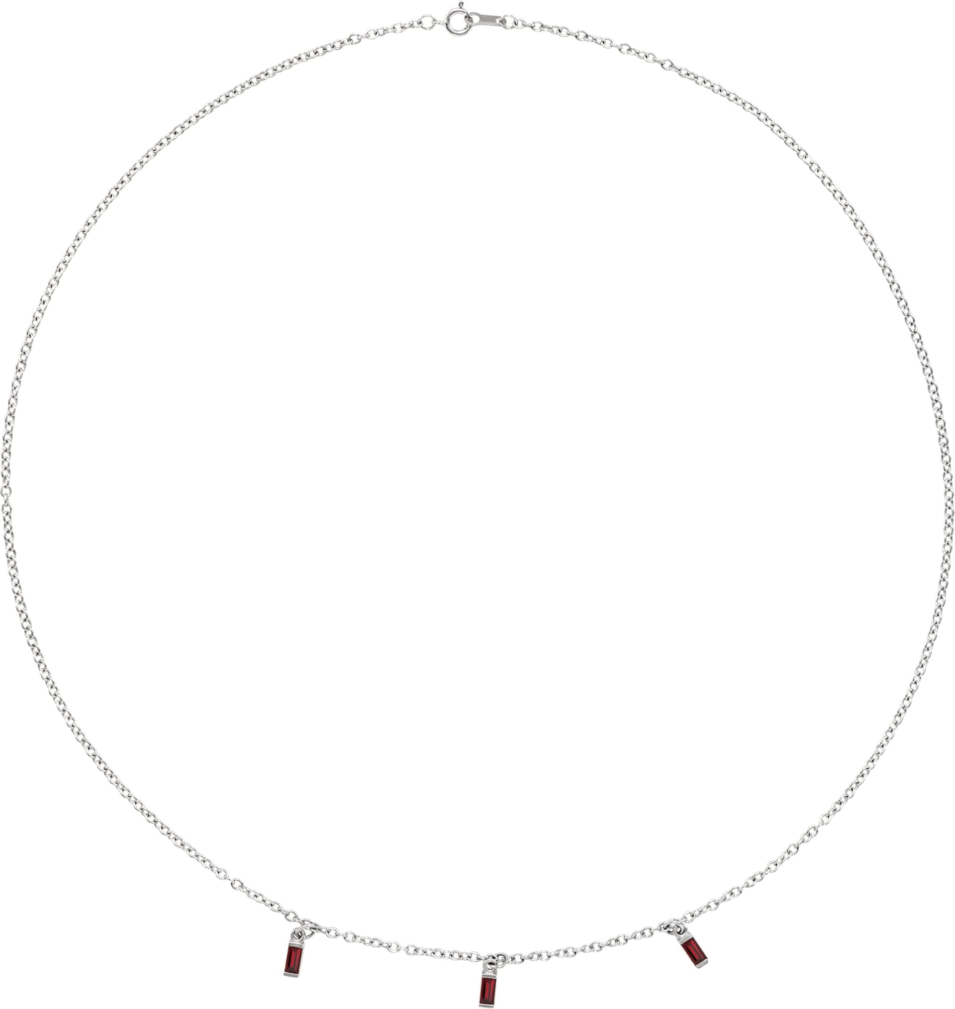 14K Rose Natural Green Tourmaline 16" Necklace