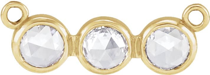 14K Rose .03 CTW Rose-Cut Natural Diamond Necklace Center