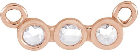 14K Rose .03 CTW Rose-Cut Natural Diamond Necklace Center